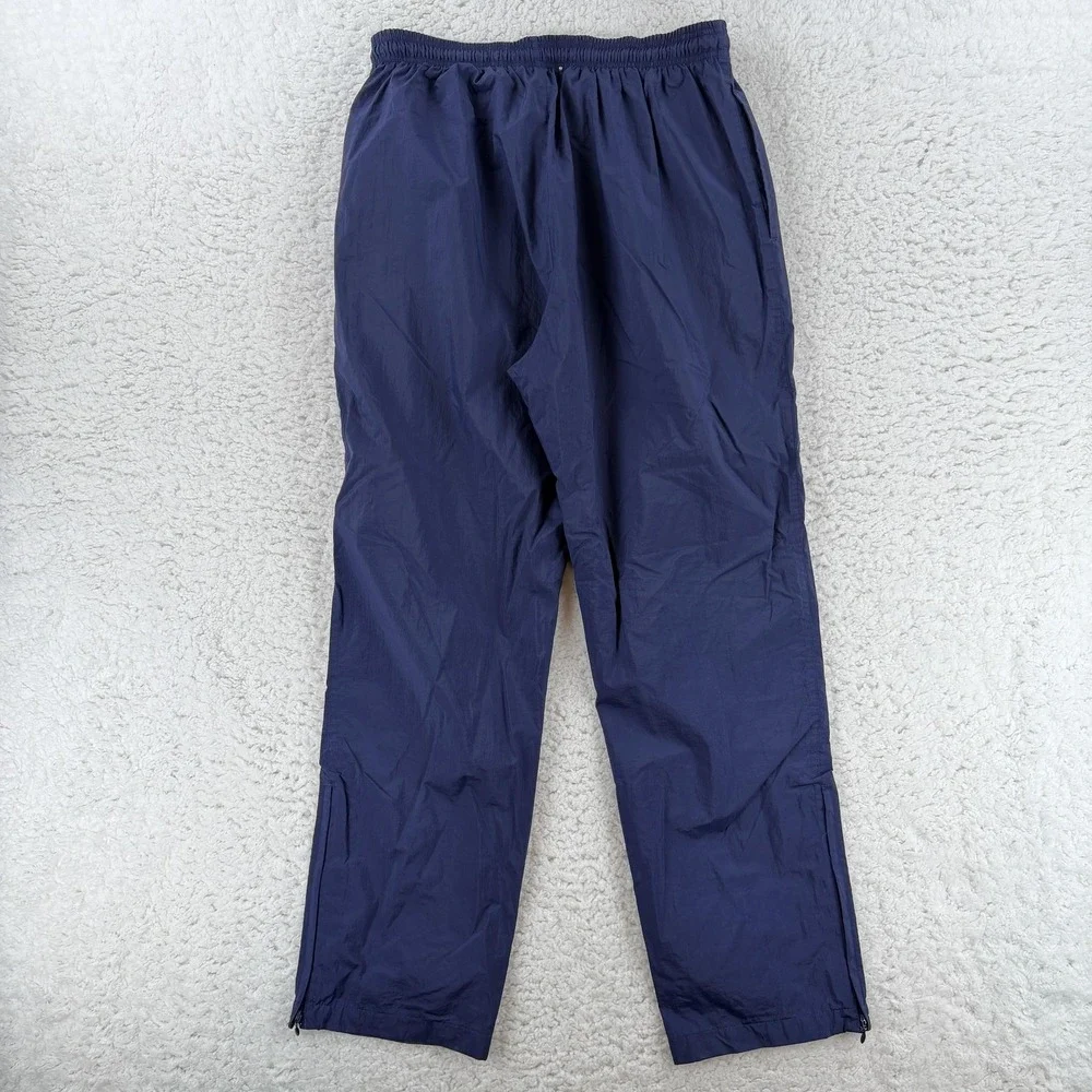 Vintage Adidas Track Pants‎ Mens Large Blue Woven Lined Zip Ankle Athletic